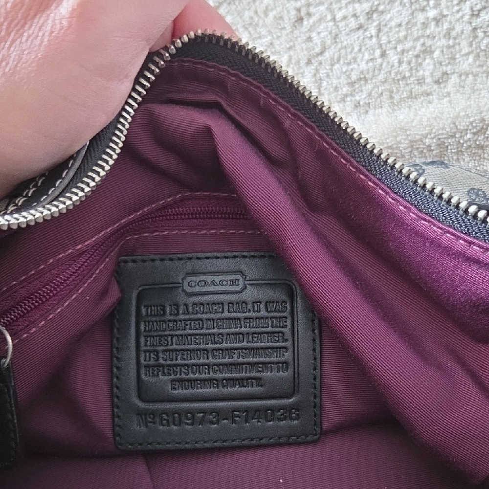 Coach  Carriage Print Shoulder Bag - Picture 6 of 7